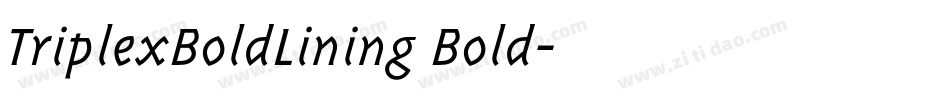 TriplexBoldLining Bold字体转换